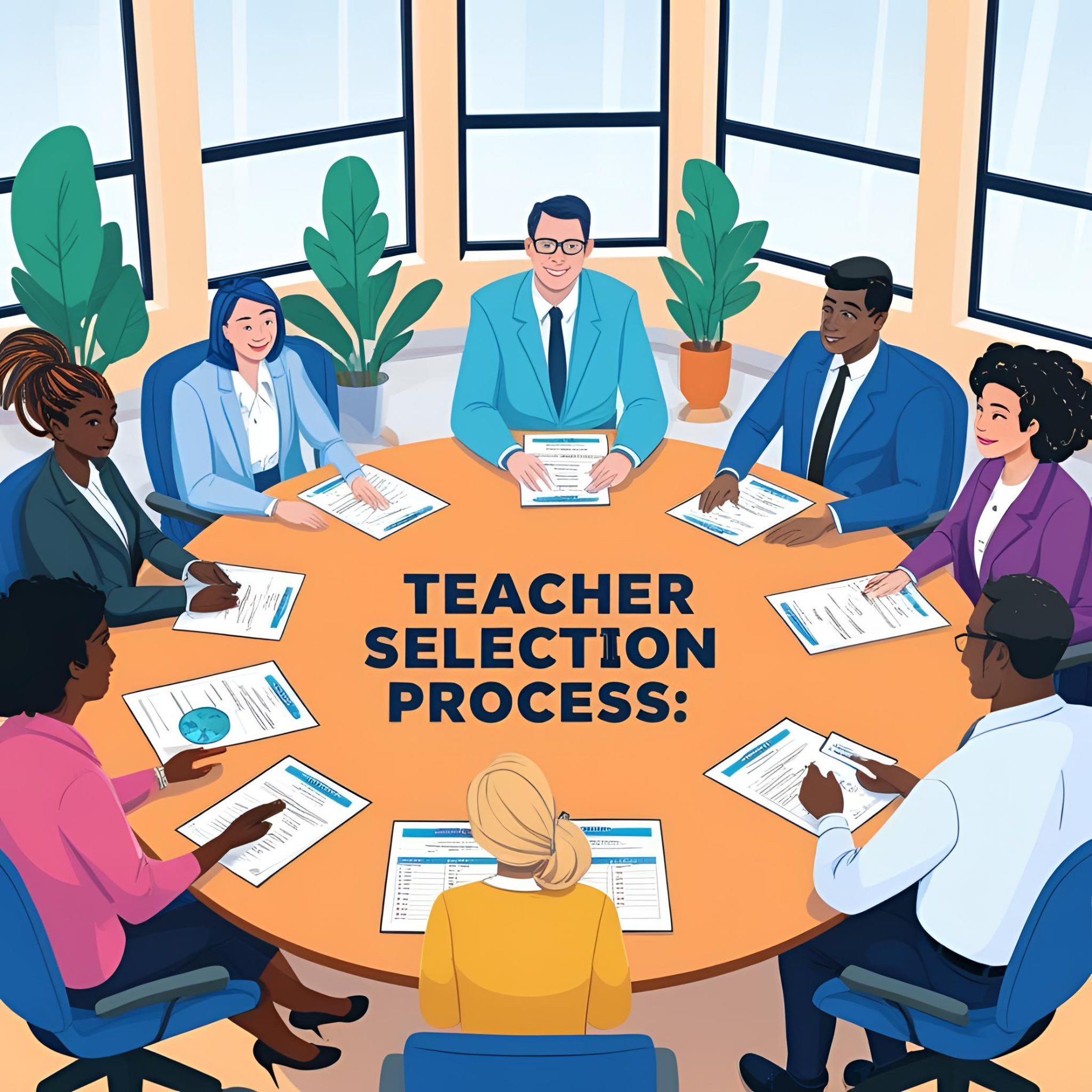 Teacher selection process illustration
